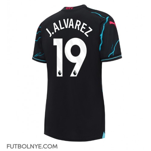 Camiseta Manchester City Julian Alvarez #19 Tercera Equipación para mujer 2023-24 manga corta